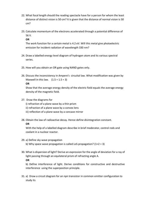 Hp Board Class 12 Physics Model Paper Indcareer Schools