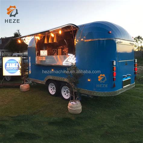 Customized Food Truck Rolling Cart Fast Food Snow Cone Trailer Food ...