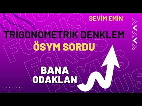 Tr Gonometr Denklem Sorusu Sym Sordu Youtube