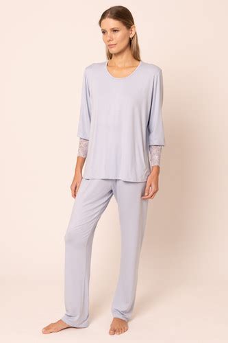 Pijama Longo Lifestyle Blue Mari M Lingerie BR