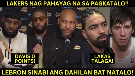 Lakers Nag Salita Na Sa Pagkatalo Eto Pala Ang Dahilan Youtube