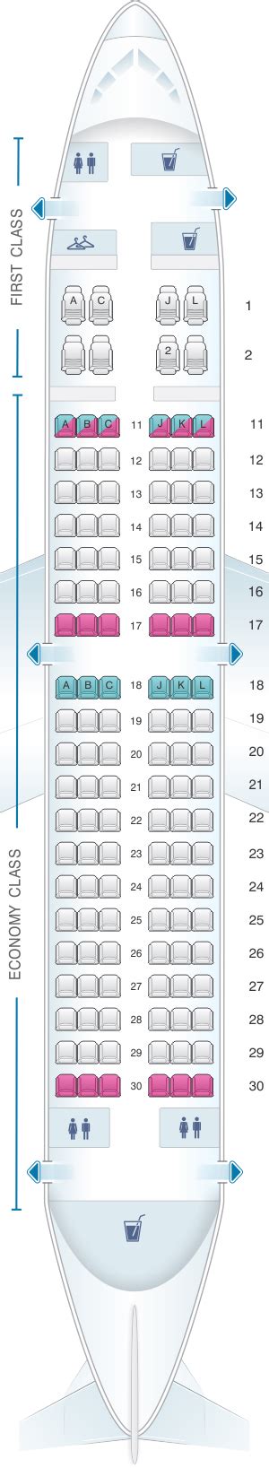 Seat Map Air China Boeing B737 300 SeatMaestro