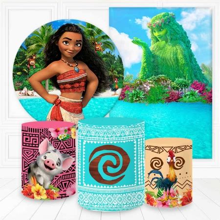 Kit 2 Painéis e Capas Tecido Sublimado Moana FKPC 422 Felicitá