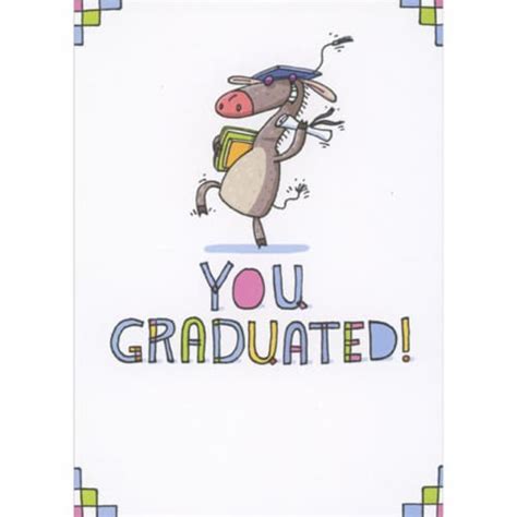 RSVP You Graduated Dancing Donkey Holding Diploma Funny Graduation