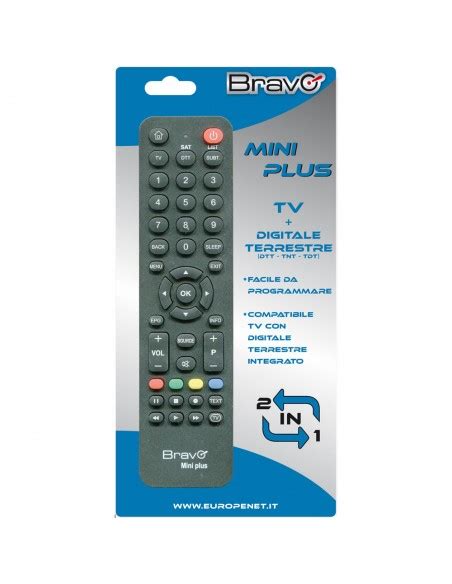 Bravo 90302246 Telecomando TV DTT Mini Plus Elettroclick