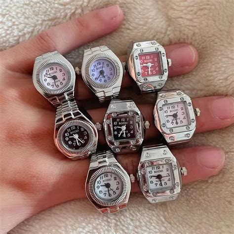 Cheap Vintage Punk Finger Watch Mini Elastic Strap Alloy Watches Couple