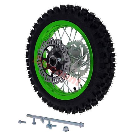 Rear Wheel For Dirt Bike Agb Mm Tread Lug Green Wheels