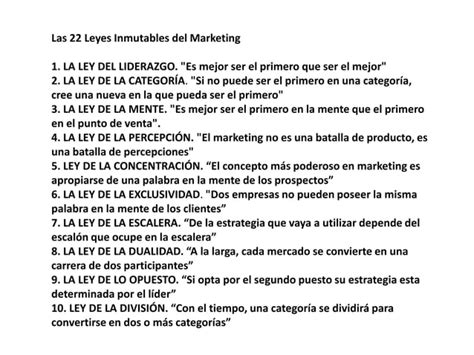 Leyes Del Marketing Ppt