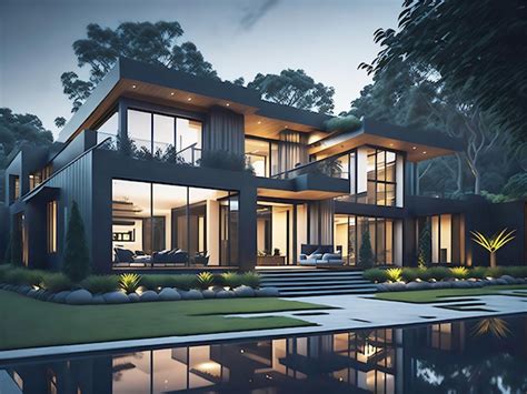 Premium Ai Image Beautiful Modern Style Luxury Home Ai Generated