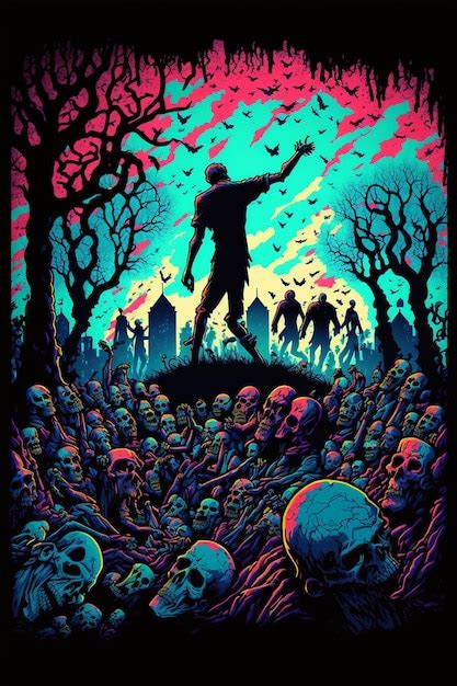 Premium Photo | A poster for the movie the walking dead.