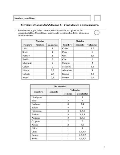 Ejercicios de la unidad didáctica 4 Formulación y