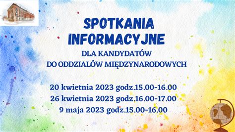 Spotkania informacyjne dla kandydatów do klas międzynarodowych VI