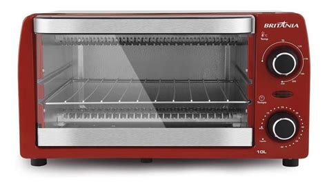 Forno De Bancada Elétrico Britânia Bfe10 10l Vermelho 127v IMP