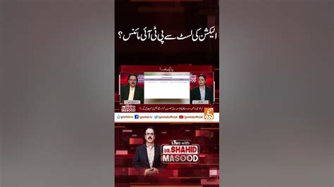 الیکشن کی لسٹ سے پی ٹی آئی مائنس؟ Live With Dr Shahid Masood Gnn