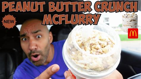 Mcdonalds Peanut Butter Crunch Mcflurry Review New Menu Item Youtube