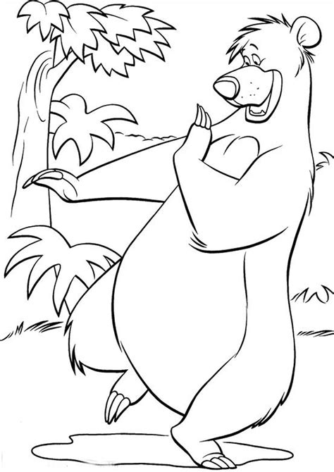 Dibujo De Baloo Disney Para Colorear Para Imprimir Y Colorear