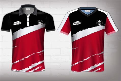 All Over Sublimated Sports Jersey For Cricket Black Red Combination