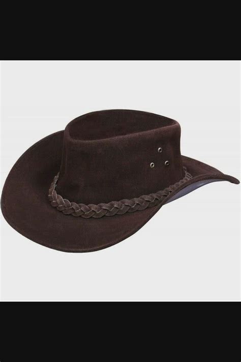 Australian Unisex Western Style Cowboy Outback Real Suede Leather