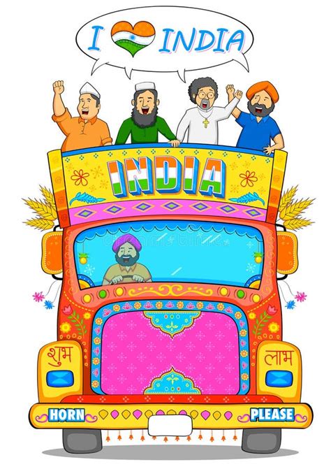 Unity In Diversity Of India Stock Vector Illustration Of Asian