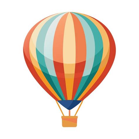 Illustration Of Hot Air Balloon Isolated Premium AI Generated Vector