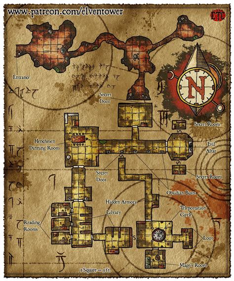 Map 72 Hidden Lair Fantasy Map Fantasy Map Maker Dungeon Maps