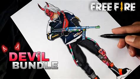 Devil Bundle Drawing Free Fire Drawing Kaku Arts Youtube