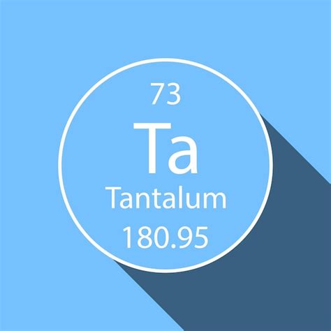 Tantal Symbol Mit Langem Schattendesign Chemisches Element Der