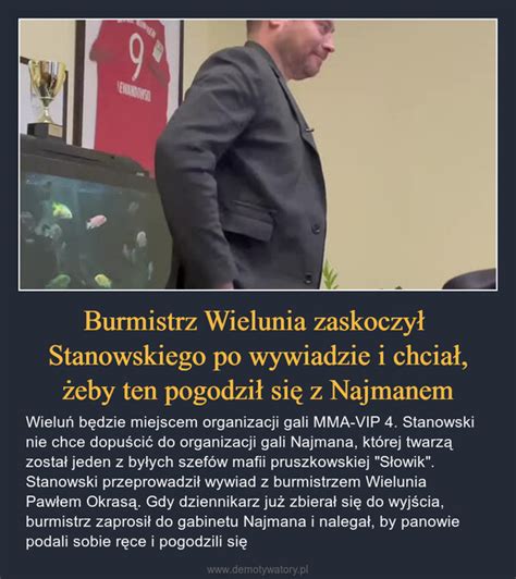 Burmistrz Wielunia zaskoczył Stanowskiego po wywiadzie i chciał żeby