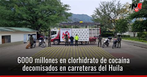 Ejército incauta millonario cargamento de clorhidrato de cocaína en Huila