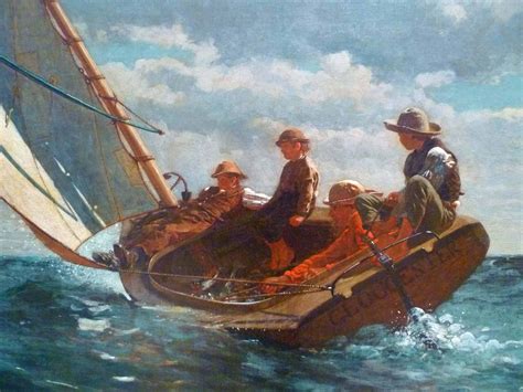 Winslow Homer Breezing Up A Fair Wind Lukisan Realisme