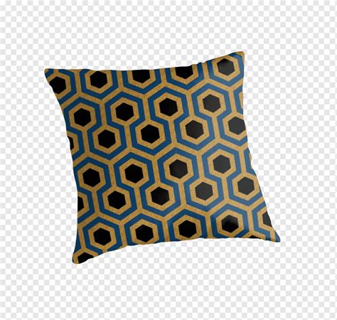 Throw Pillows Cushion Cobalt Blue Golden Pattern Blue Furniture