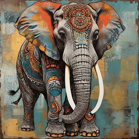 African Elephant Art Print Free Stock Photo - Public Domain Pictures