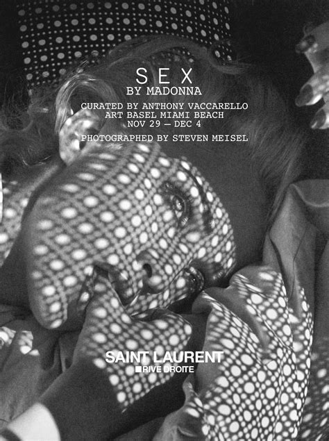 Saint Laurent Revives Madonnas Sex For Miami Art Basel CR Fashion Book