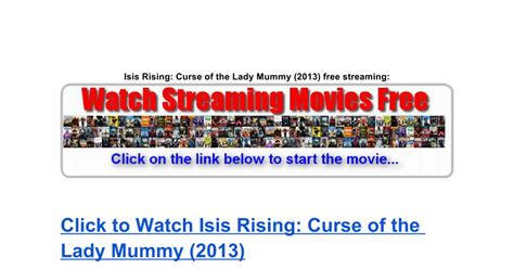 Isis Rising Curse Of The Lady Mummy 2013 Free Stream Google Docs