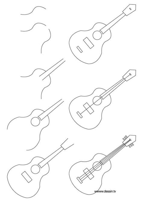 Como Dibujar Una Guitarra Drawing Dibujos Dibujos De Guitarras Y