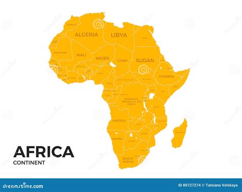 Mapa De Ubicación Continente De África Ilustración Del Vector