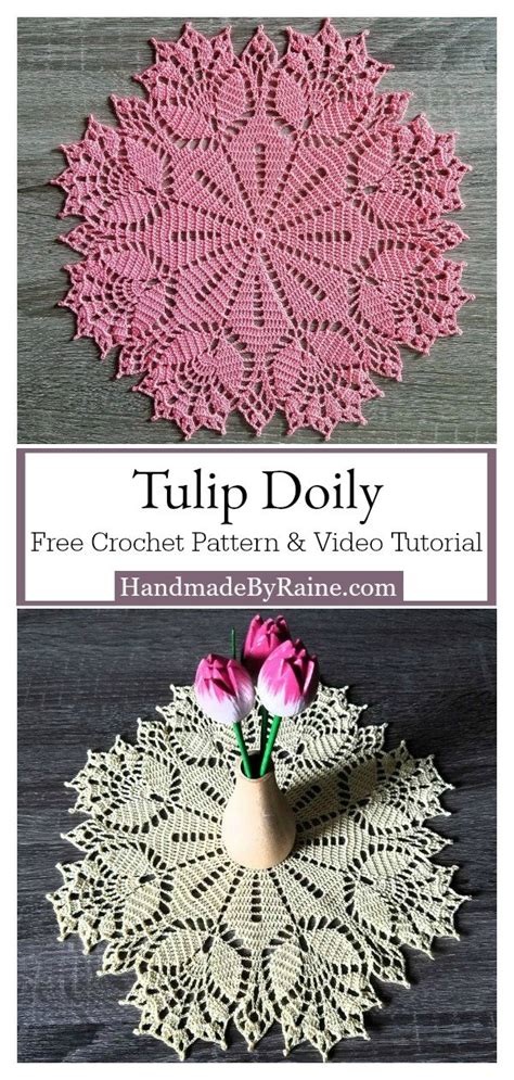 Tulip Doily Free Crochet Pattern And Video Tutorial Artofit