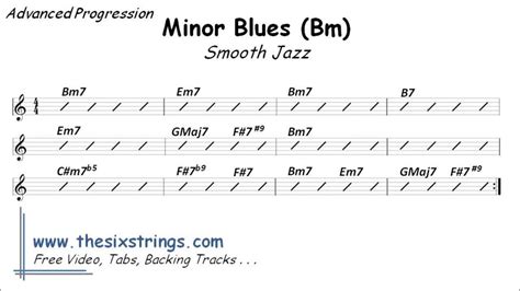 Minor Blues Advanced Progression Backing Track Bm 34 Smooth Jazz Youtube