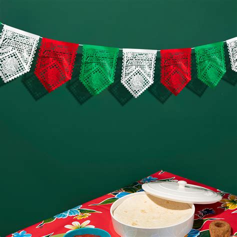 Papel Picado En Tira Fiesta Mexicana Tricolor Artemex