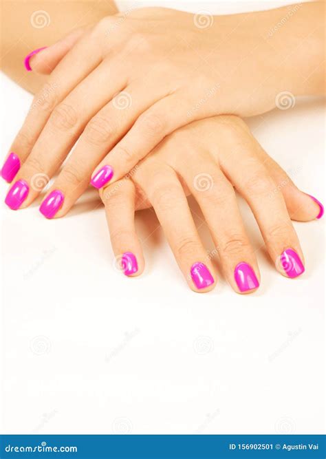 Woman Hands With Painted Nails Stock Image Image Of Painted Girl