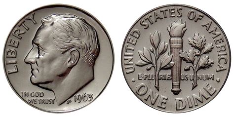 1963 Roosevelt Dimes Silver Composition Value And Prices