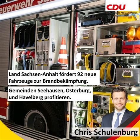 Land Sachsen Anhalt F Rdert Neue Feuerwehrfahrzeuge