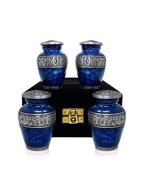 Set Of 4 Smartchoice Keepsake Cremation Urns For Human Ashes Handcrafted Funeral Memorial Mini