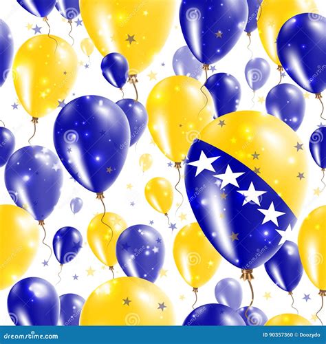 Bosnia Independence Day Seamless Pattern. Stock Vector - Illustration