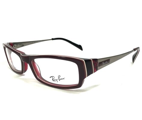 Ray Ban Eyeglasses Frames Rb5136 2286 Purple Red Shiny Silver Titanium 51 16 130 Ebay