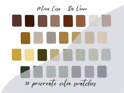 Mona Lisa By Leonardo Da Vinci Color Palette Ave Mateiu Color The