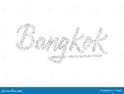 Bangkok Hand Lettering On White Background Royalty Free Stock Image