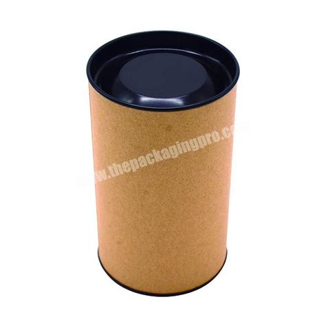 Food Grade Biodegradable Loose Leaf Tea Packaged Kraft Coffee Paper Tube Packaging Wholesale