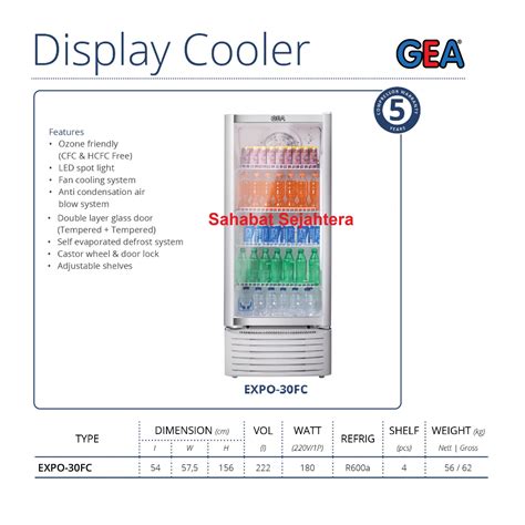 Jual Display Cooler GEA EXPO 30FC Shopee Indonesia