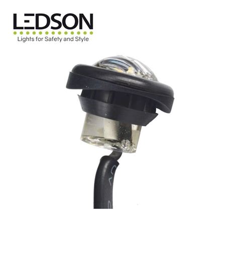 Ledson feu de position rond encastré Rouge DARK 12 24v